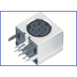 Quality Mini Din 6pin/4pin/8pin/13pin Socket Female 90 Degree for sale