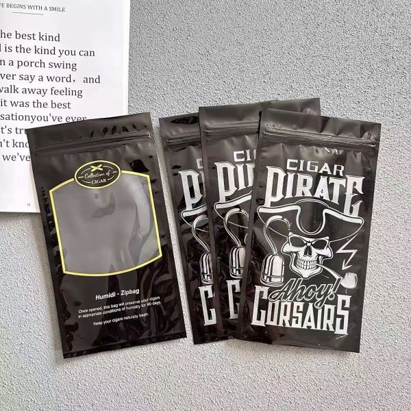 Customizable Moisture-Retaining Cigar Flat Seal Bag with 69% Humidity Retention Eco-Friendly 3-Side Seal Made of CPP Plastic