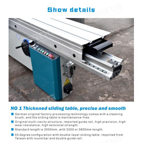 Woodworking Precision Sliding Table Saw with Scoring Blade 20mm Spindle Diameter