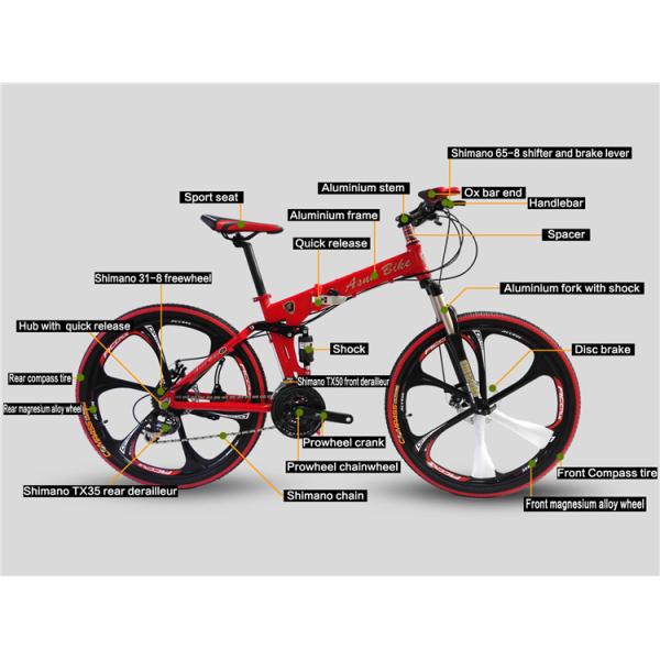 High grade OEM customized logo Shimano disc brake aluminium alloy folding mountain bicycle for travel