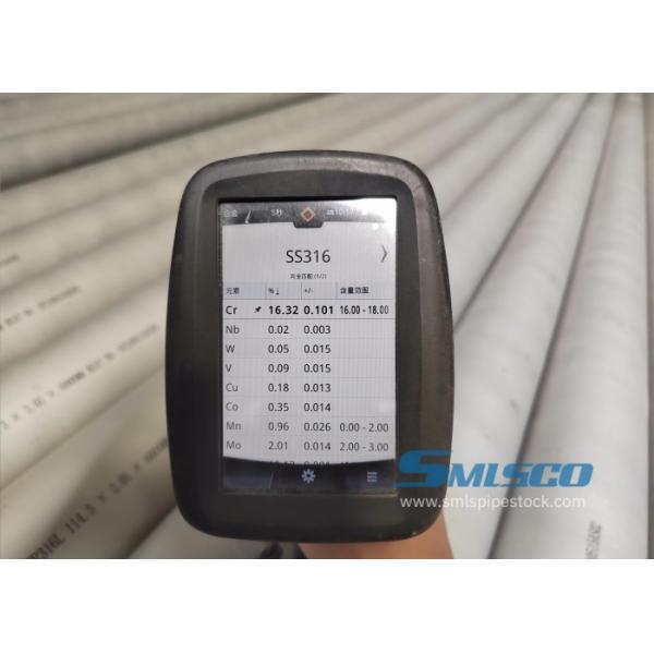 ASTM A312 TP316L Seamless Pipe 6m Cold Drawn Ready To Ship