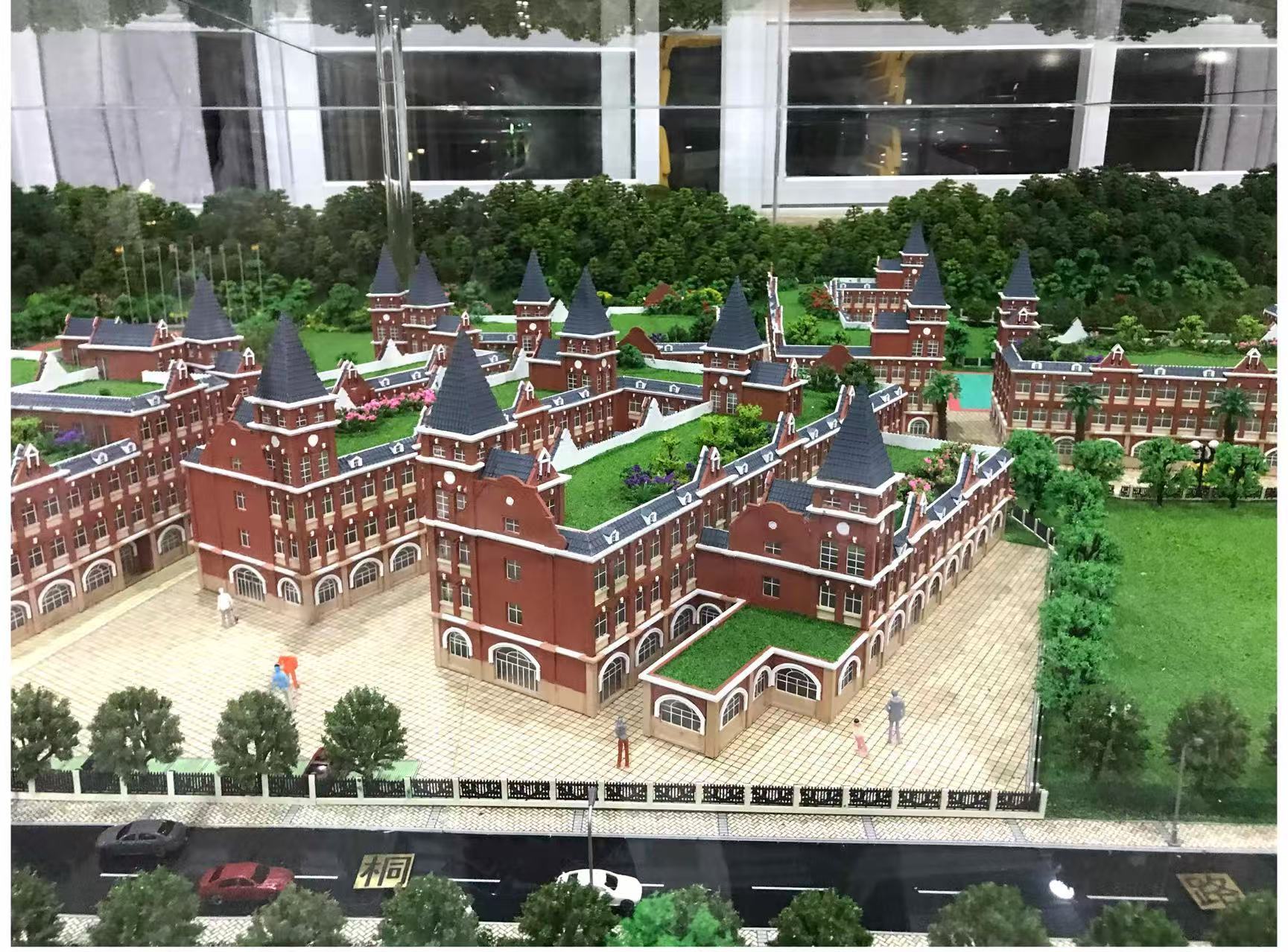 Foreign Language School Scale Model 1:150 Campus Model Classical Style