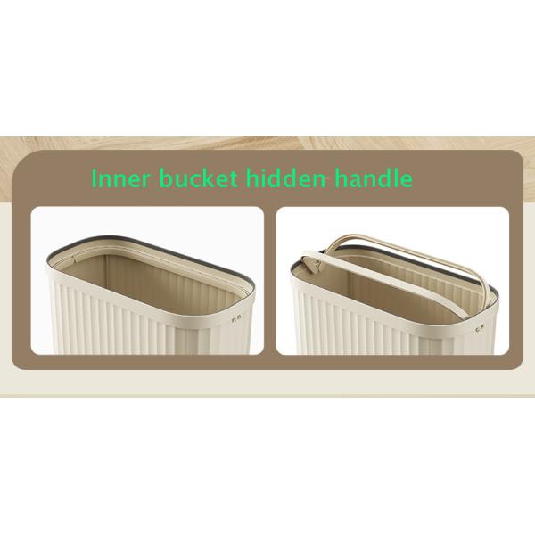 Black 13 Gallon Rectangular Motion Sensor Plastic Trash Can with Lid