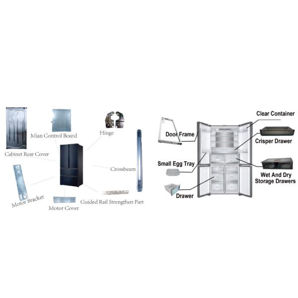 Refrigerator Door Frame ABS Plastic Injection Molding Parts Customized