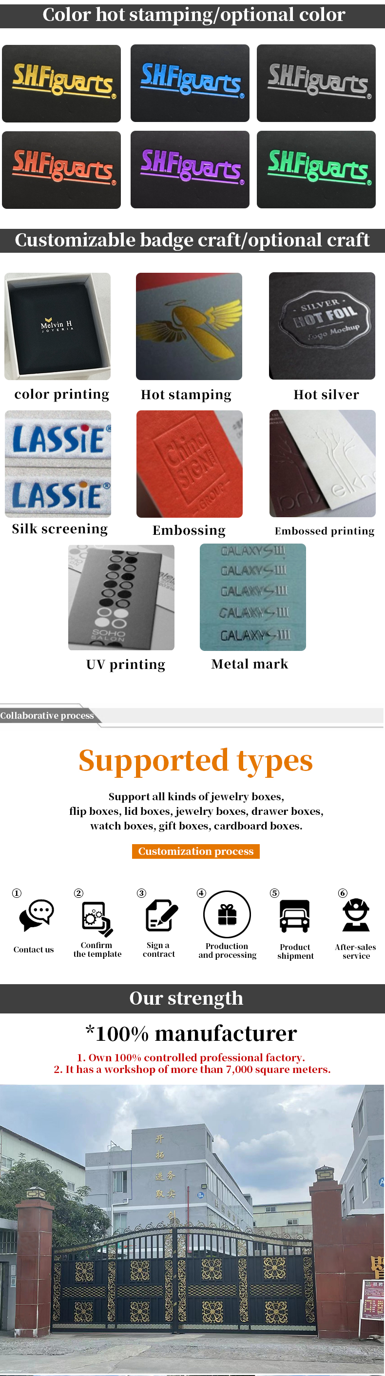 Customized Jewelry Package Grade Velvet Box with Logo and Silk Screen Printing