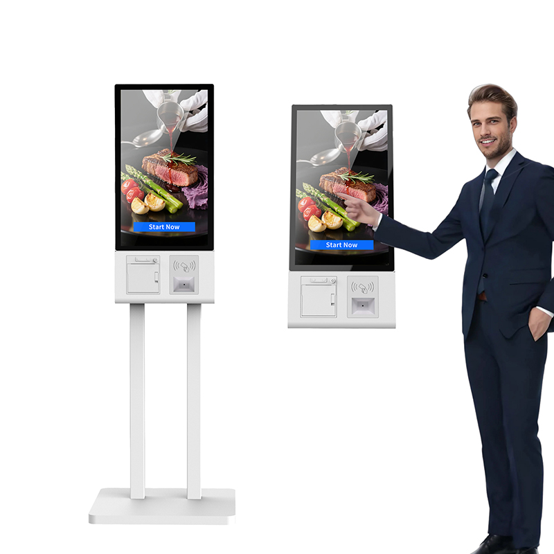 Self Ordering Kiosk with Touchscreen and QR Code Scanner Streamline Retail Checkout Process