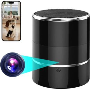 China 1080P Wifi Bluetooth Speaker Camera Black Concealed Security Cameras on sale