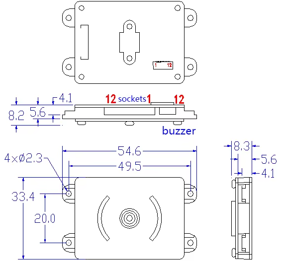 Shockproof RFID NFC Barcode Scanner IP65 / IP67 Access Control Barcode Scanner