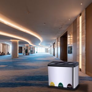 Quality Anti Scratch 405mm Height Compartment Trash Can for sale