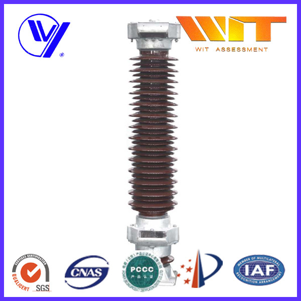 Quality 102KV 10KA Porcelain Lightning Arrester in Substation MOA Type Brown Color for sale