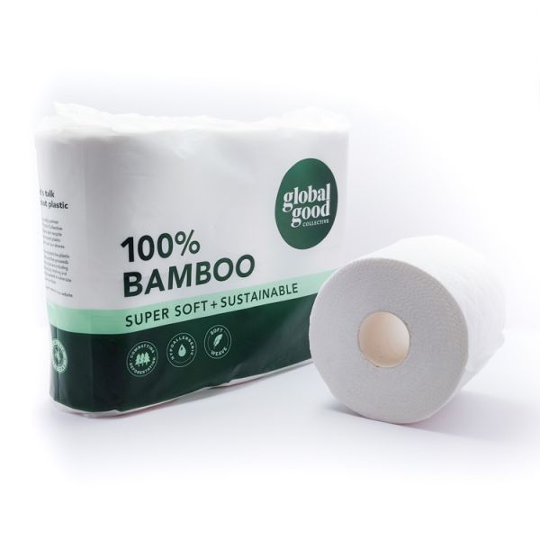 Environmentally Friendly Strong Soft Embossed Bamboo Pulp Natural Color Recycled Roll Toilet Paper