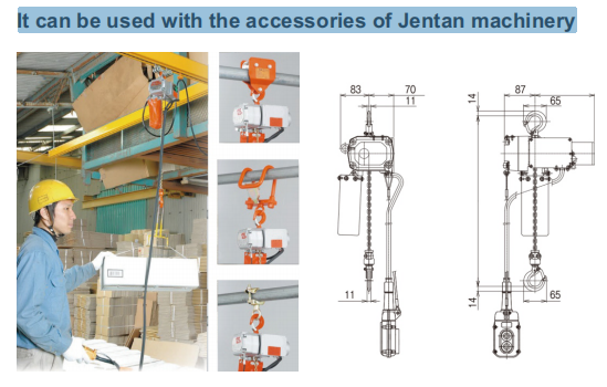 Single Phase Double Speed Electric Hoist Chain 7.2kg OEM CE UL Certificated
