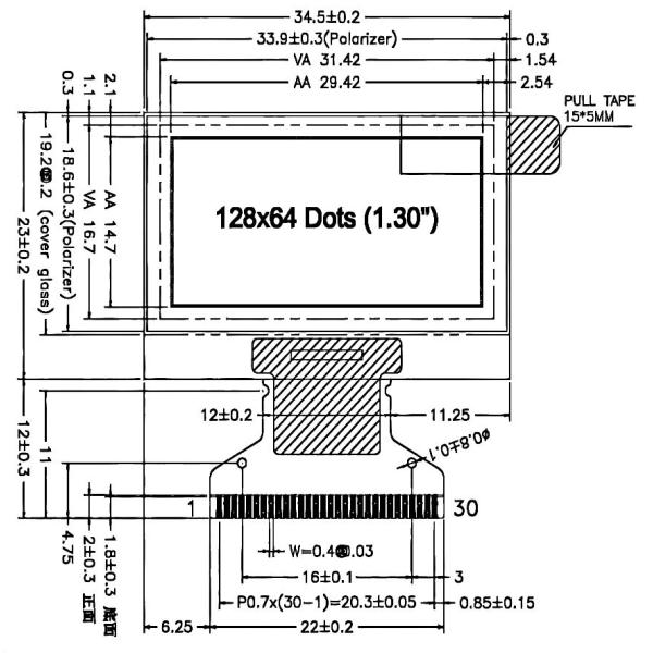 1.3 Inch OLED LCD Display High Res Versatile Interface OLED Screen Module With SH1116 Driven