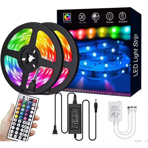 24/44 Keys Remote30 Leds/M RGB LED Strip Light 5050 IP54 IP20 2700K 3000K 4000K 6000K