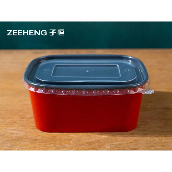 Eco Friendly Rectangular Kraft Bowls for Salad Yohgurt