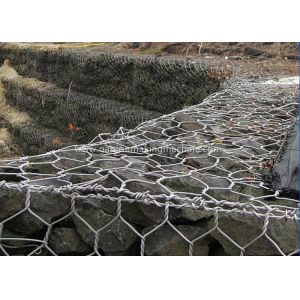 Quality Hexagonal Gabion Box Bridge Protection With Hot Dipped Galvanized Wire for sale