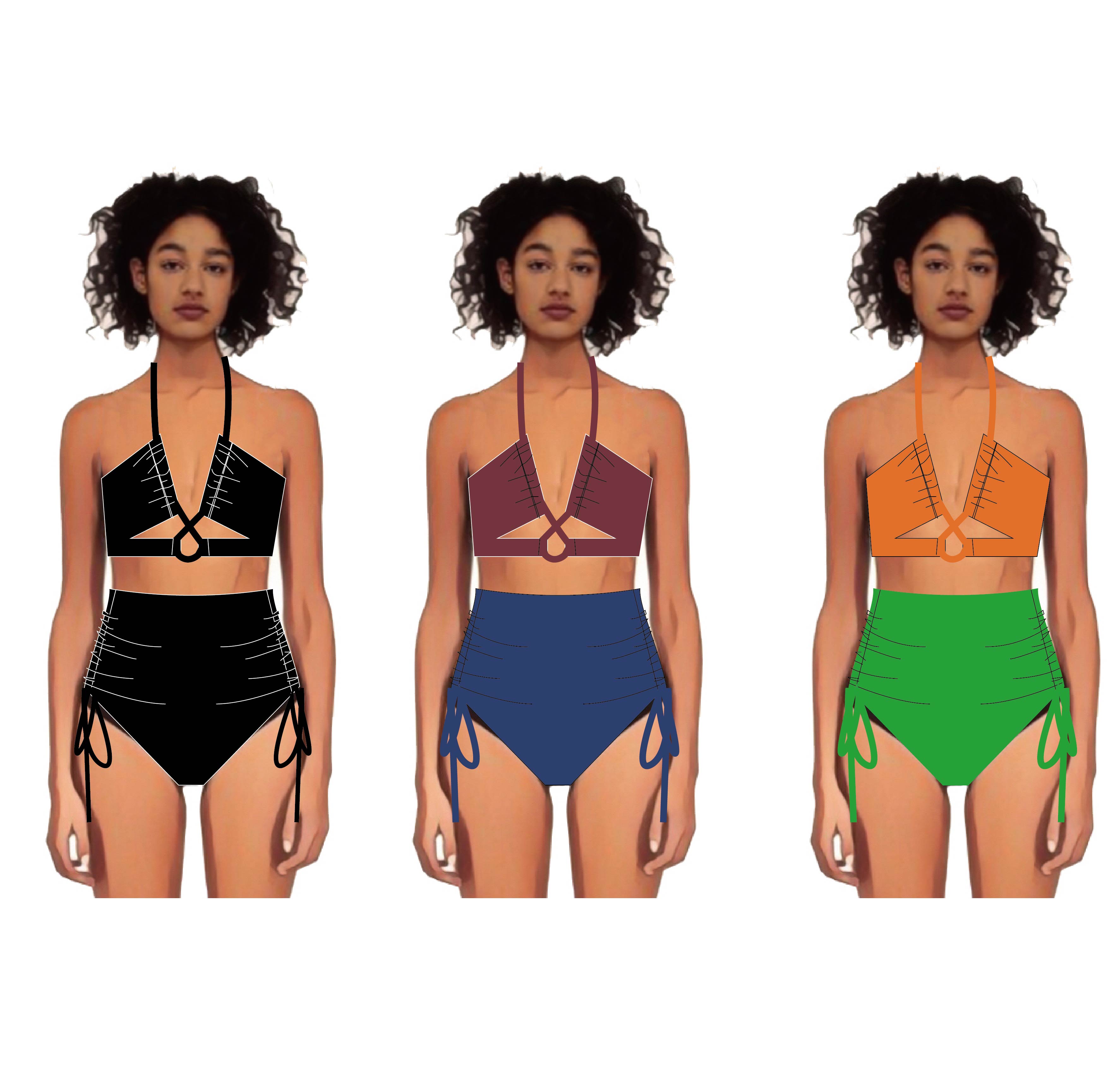 S/M/L Size HEXIN Custom Womens One Piece Sexy Beachwear Bikini Swimsuits Bikini Set