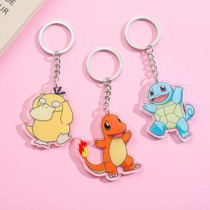 China Silk Screen Printing Clear Keyring with Chain Customized Shape on sale