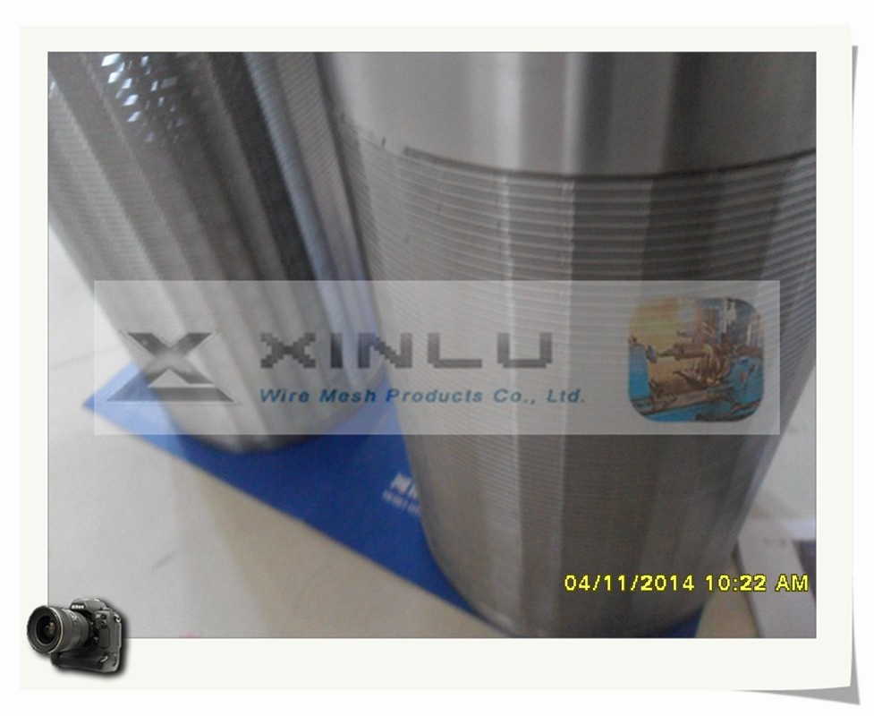 3.3 X 6.5mm Stainless Steel Wedge Wire 0.7mm Slot Cylindrical Strainer Customized