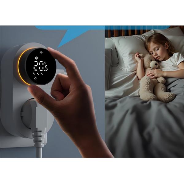 Smart Tuya WiFi Thermostat Plug With Timer Sensor Touch Control