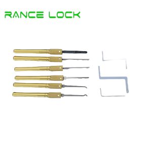 Quality 6pcs Locksmithing Tools Compact Padlock Picking Tools With Padlock for sale