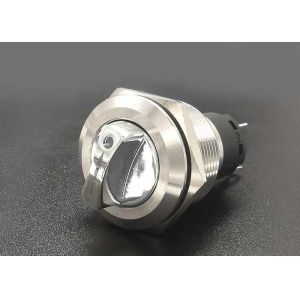 China 22mm Rotary Anti Vandal Push Button Switch Metal Waterproof With Led on sale