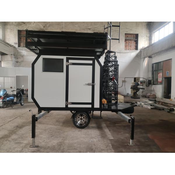 100ft Tower Height 30m RAPID DEPLOYMENT Trailer Tower With Shelter Cell On Wheels COW