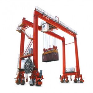 China Container Gantry Crane Straddle Carrier RTG Tyre / Rubber Tyre 32m on sale
