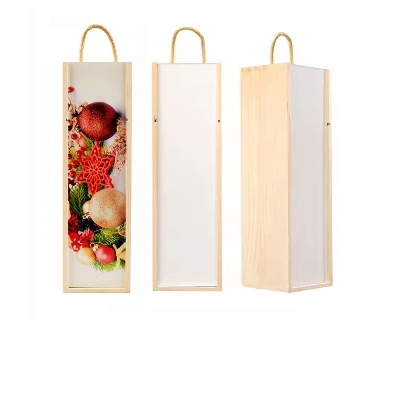 Quality Creative DIY MDF Sublimation Blanks Custom Sublimation Wooden Wine Box for sale