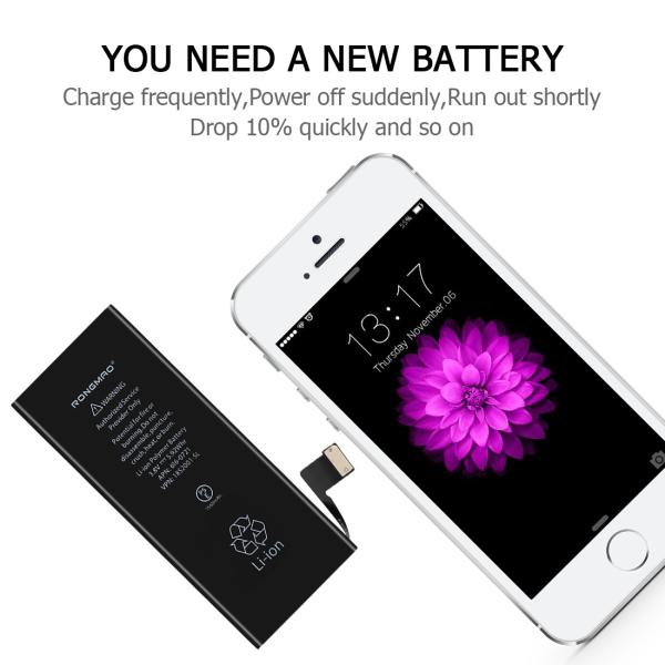 for iPhone 5S Replacement Battery 1560mAh with FREE TOOLS & ADHESIVE
