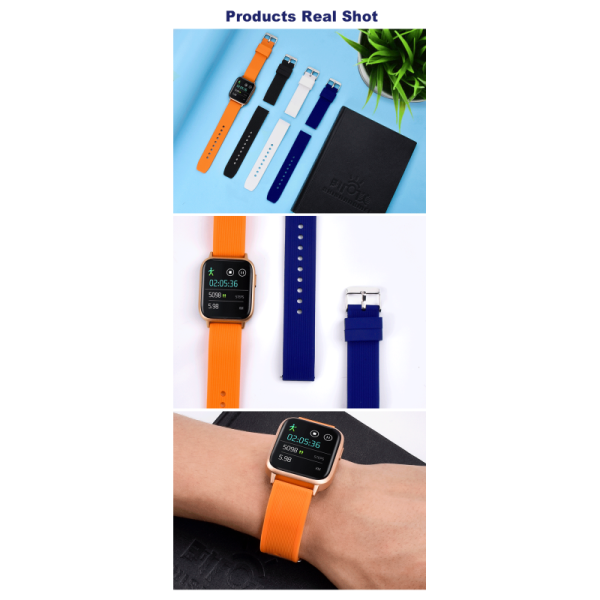 22mm Quick-Release Silicone Strap · Stainless Steel Buckle | Customisable Logo - OEM/ODM