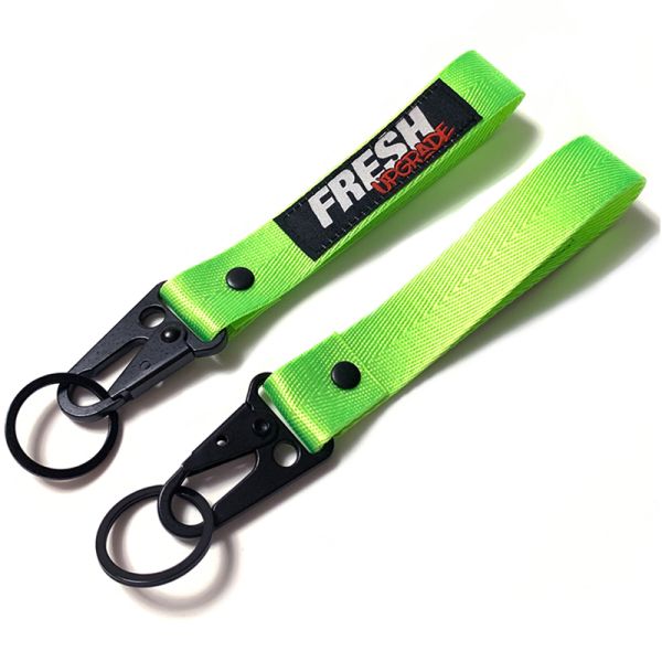 Woven logo lanyard close-up view