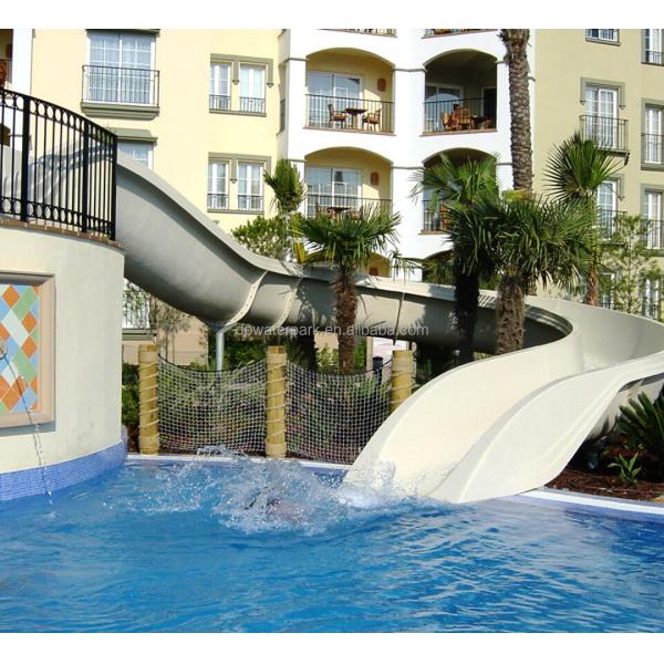 Open curve water slide