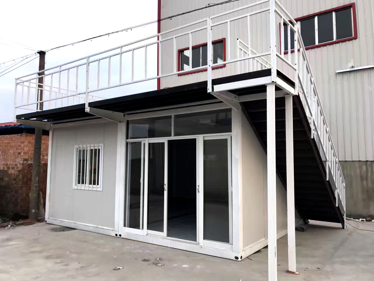 Prefabricated Steel Frame Light Steel Dormitory Container , Prefabricated Container House