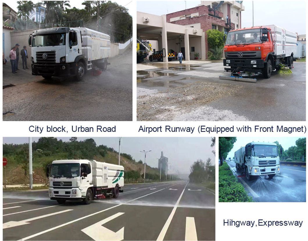 Dongfeng Road Washing and Sweeping Vacuum Sweeper Street Cleaning Truck