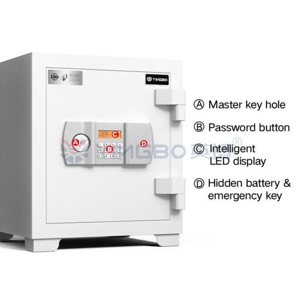 120min Fire Rating And Three Composite Construction Fireproof Safe Box YB/FW-48 For Security Protection Measures