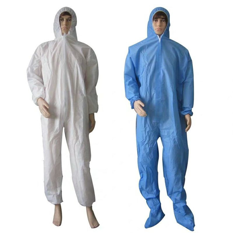 Quality Full Body Breathable Disposable Coveralls High Pretection Level With Zipper for sale