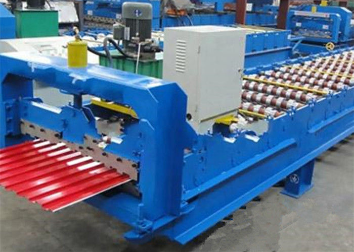 Galvanized Metal Corrugated Sheet Roll Forming Machine With Hydraulic Cutter