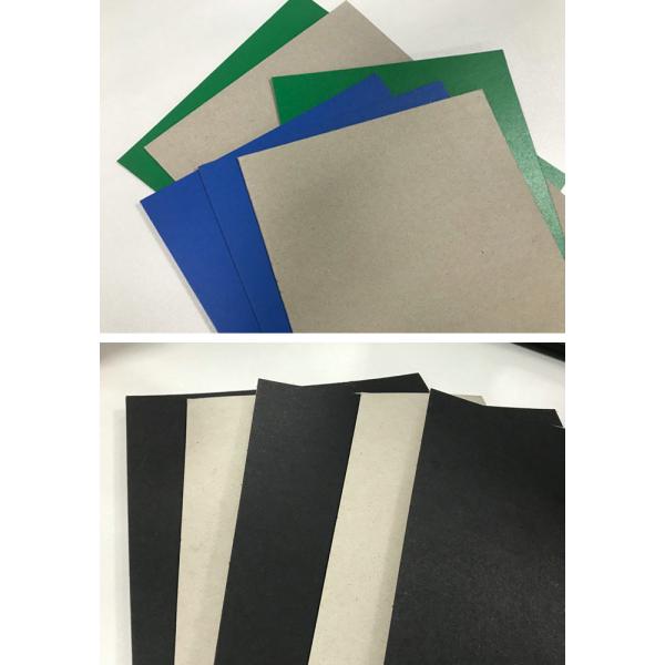 Foldable 1.2mm 1.5mm Single Black Covered Cardboard Paper Grey Back For Gift Box