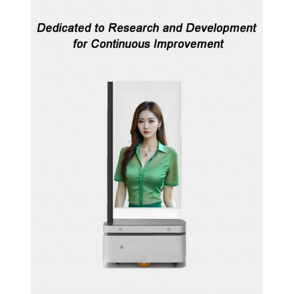 43 Inch Ultra Thin 4K Intelligent OLED Mobile AI Digital Human Transparent Display – Interactive Touch Screen Solution
