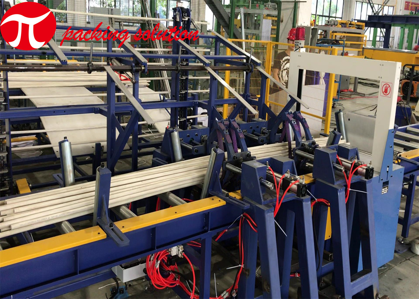 PE PVC Plastic Pipe Bundling Bagging Machine Using Plastic Woving Bag