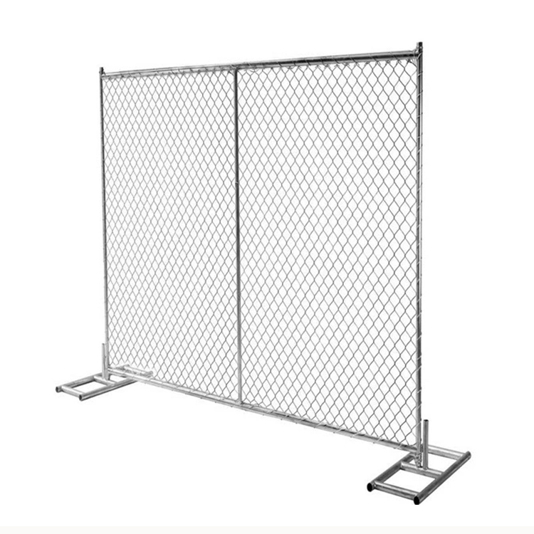 Hot sell portable construction security fence panel site 12FT chain link temporary fencing