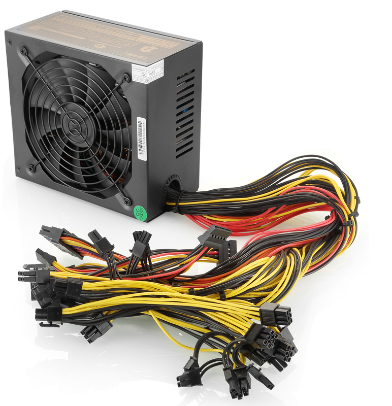 Brand new ATX 90 PLUS +Gold Power Supply 1600w 12V Support 8 GPU For machine For Computer