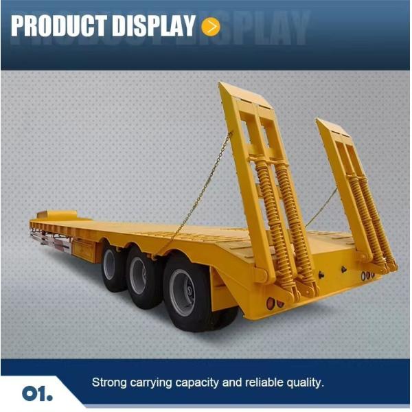 Factory Direct Sales Excellent Load Carrying Capacity 2-Axle 80t Low Bed Container Chassis Flatbed Trailer