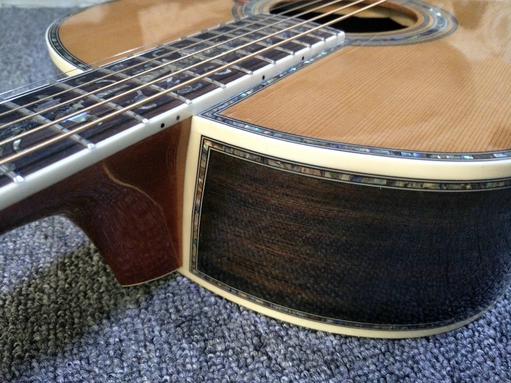 39 inches ooo45s Acoustic Guitar Top AAA Solid Red Cedar Abalone Binding Body With Fishman Pickups Rosewood fingerboard