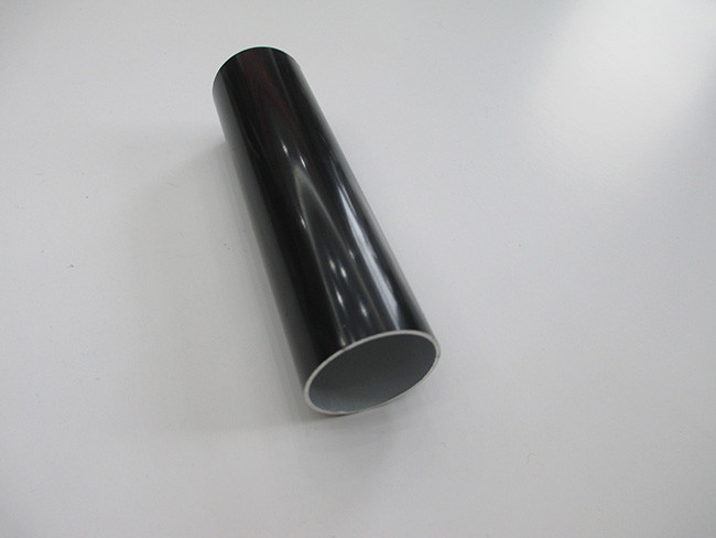 Dia 80mm Aluminum Tube Profiles Thickness 1.2mm Black Power Coating Anti Corrosion