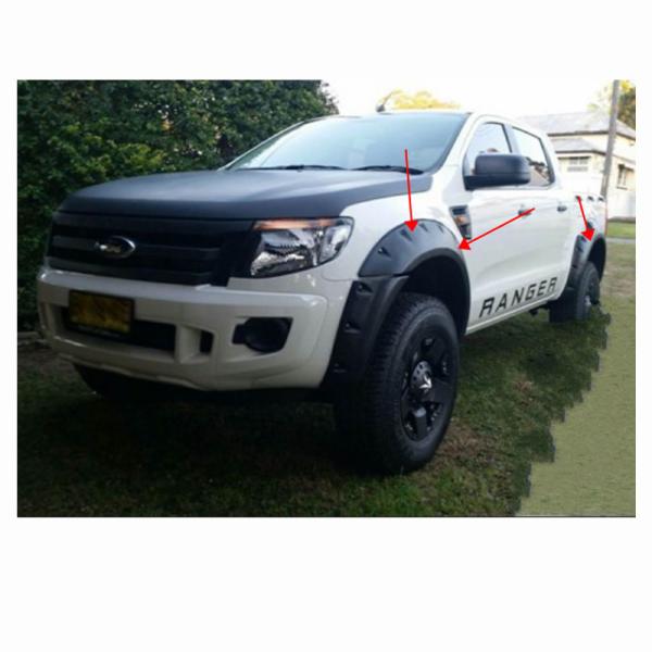 Slim 4x4 Wheel Arch Flares PP Injection Mold Reflective Sticker For Ford Ranger T7 T8