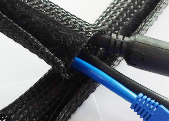 Quality Self Adhesive Flexible Braided Wire Covering , Nylon Expandable Sleeving for sale