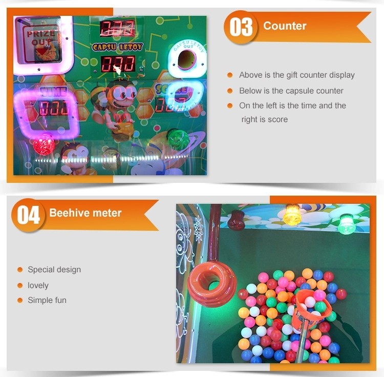 Honey Bee Ticket Redemption Arcade Machines With 12 Months Warranty