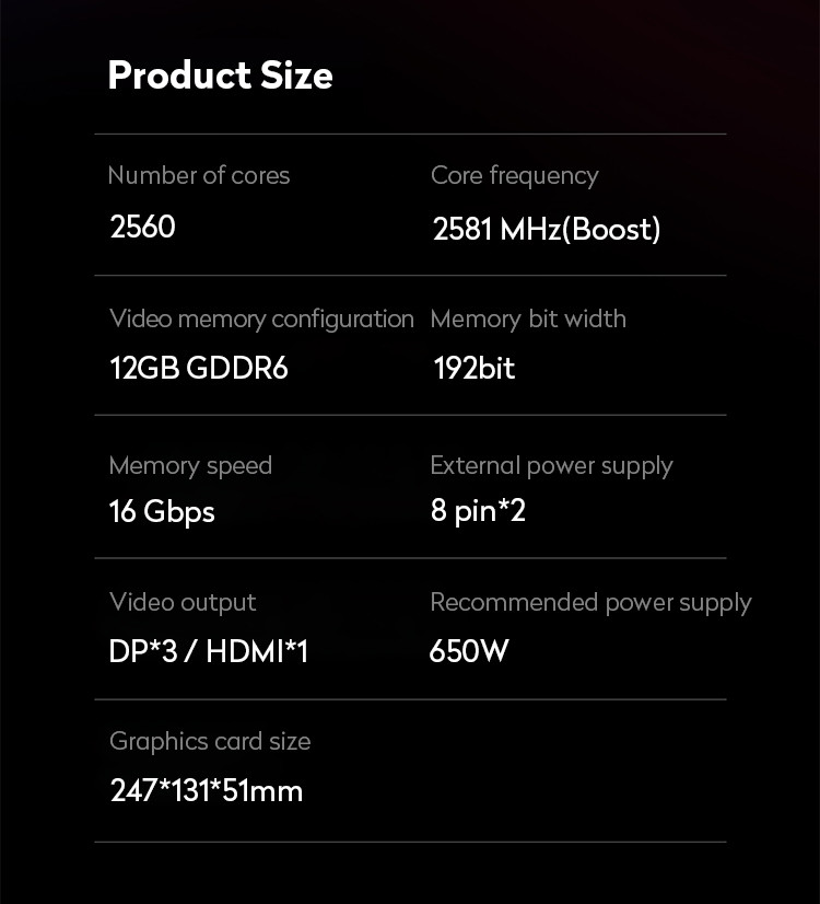 192bit Gaming Graphics Card Radeon RX 6700 XT MECH 2X 12G Computer Graphics Card
